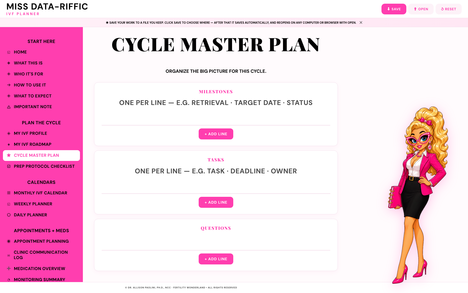 MISS DATA-RIFFIC IVF PLANNER
