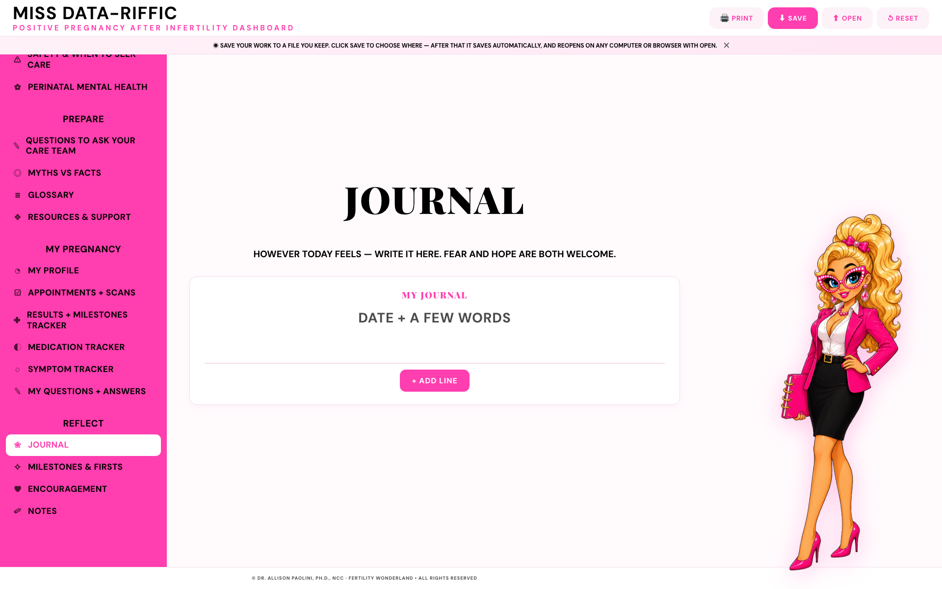 MISS DATA-RIFFIC POSITIVE PREGNANCY AFTER INFERTILITY DASHBOARD