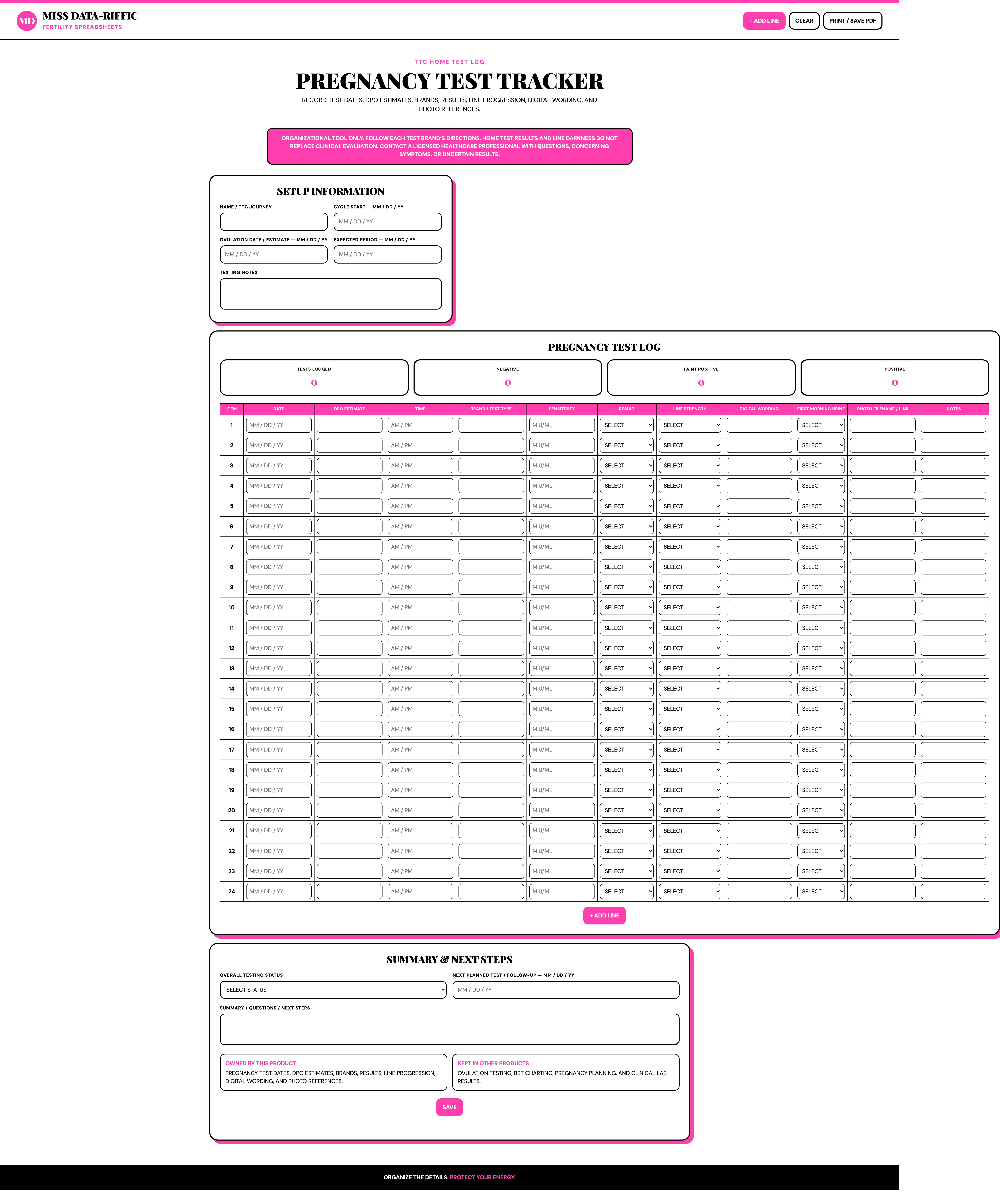 Pregnancy and Ovulation Tracker pregnancy-test tracker
