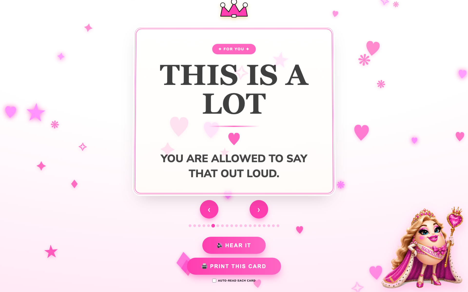 PRINCESS EGGXCELLENCE ENCOURAGEMENT CARDS