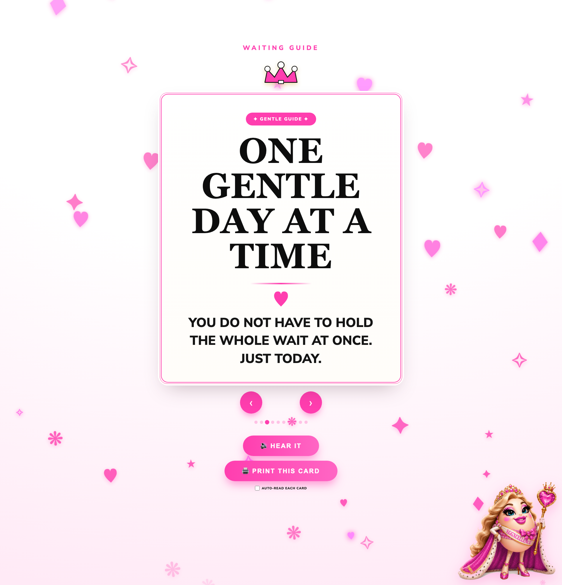 PRINCESS EGGXCELLENCE WAITING GUIDES